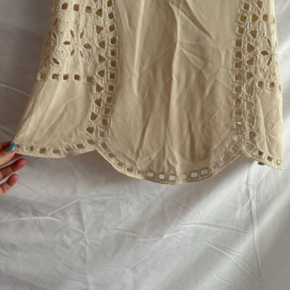Joie Reena Silk Beaded Cream Beige Tank Top Size S - Picture 9 of 14